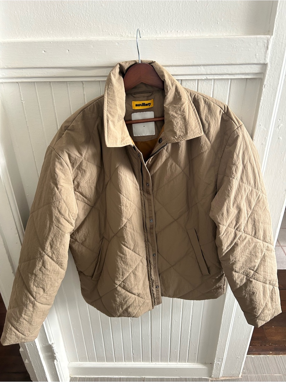 Percival Auxiliary Quilted Tan Puffer Jacket - Men's Lightweight Insulated Coat